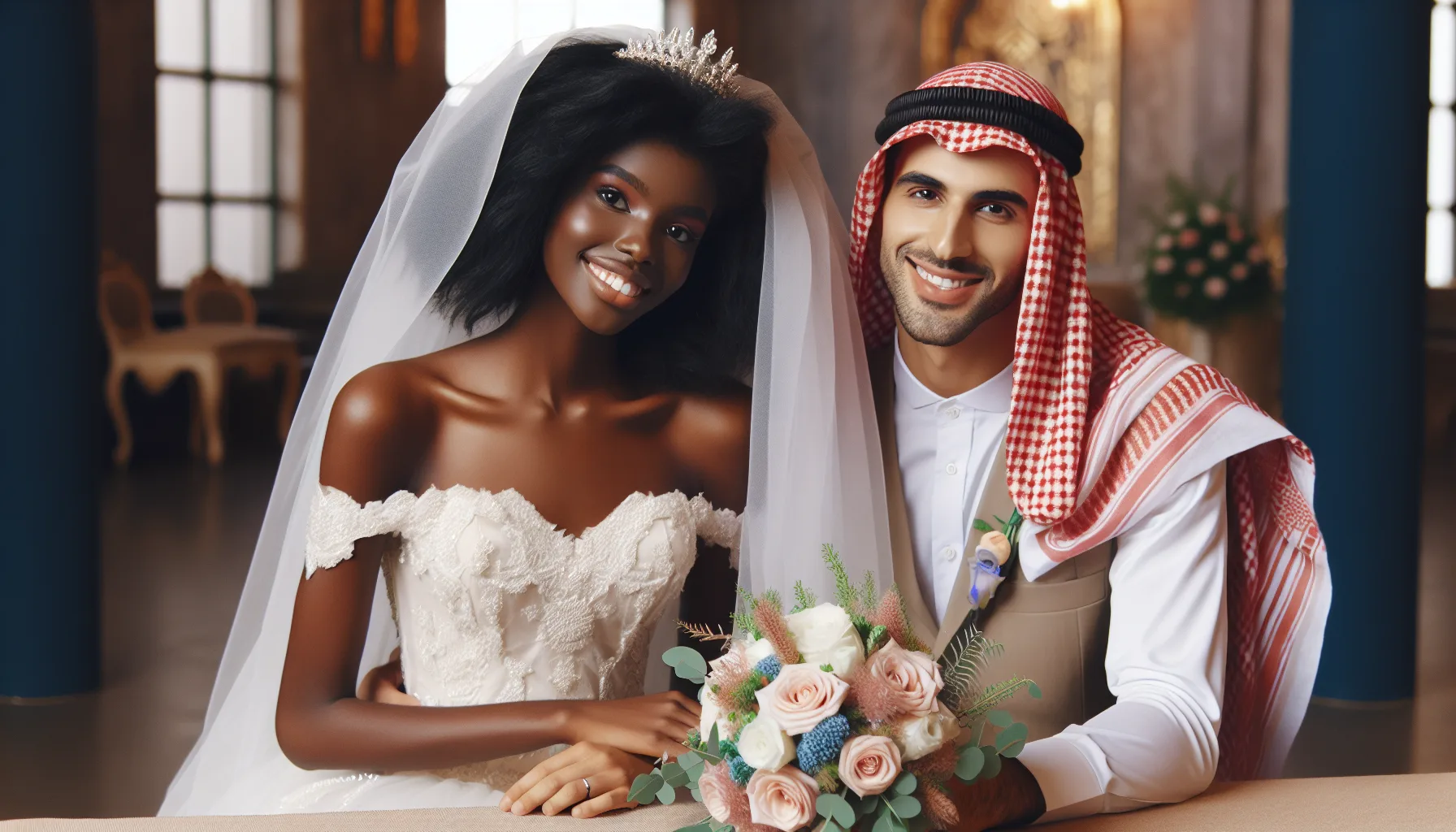 Couple marié grâce à une agence matrimoniale russe