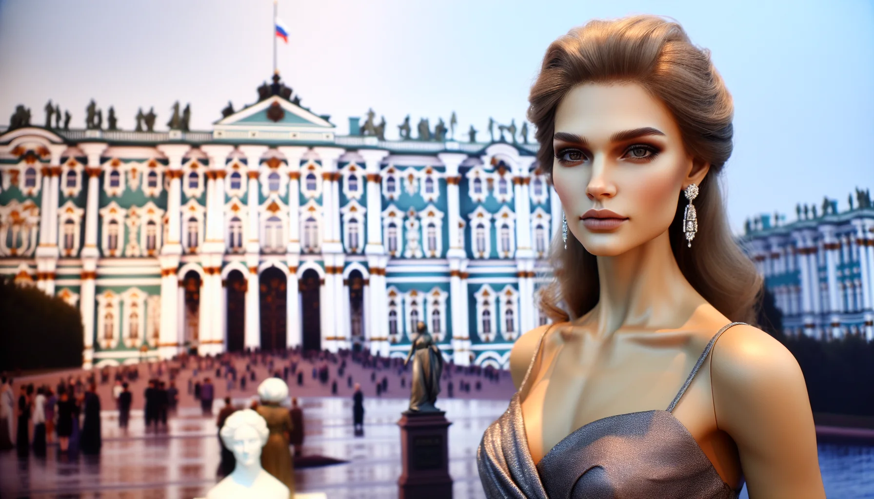 Femme slave élégante dans un cadre urbain