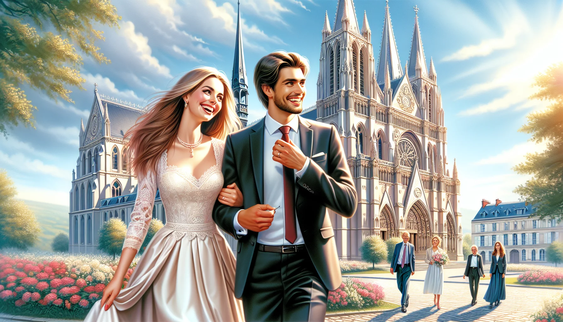 Couple franco-russe devant une mairie française