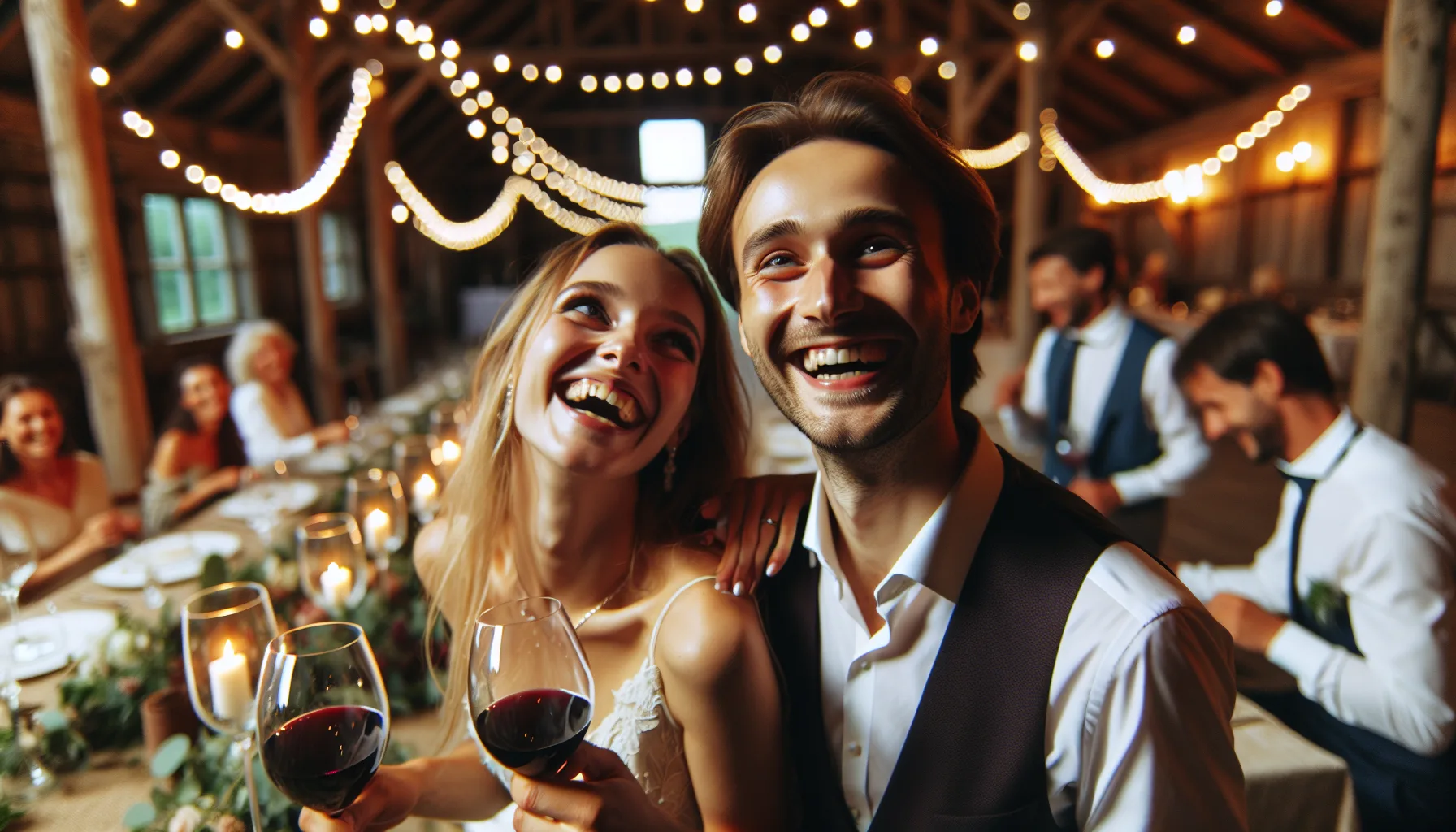 Couple franco-russe celebrant leur mariage en France