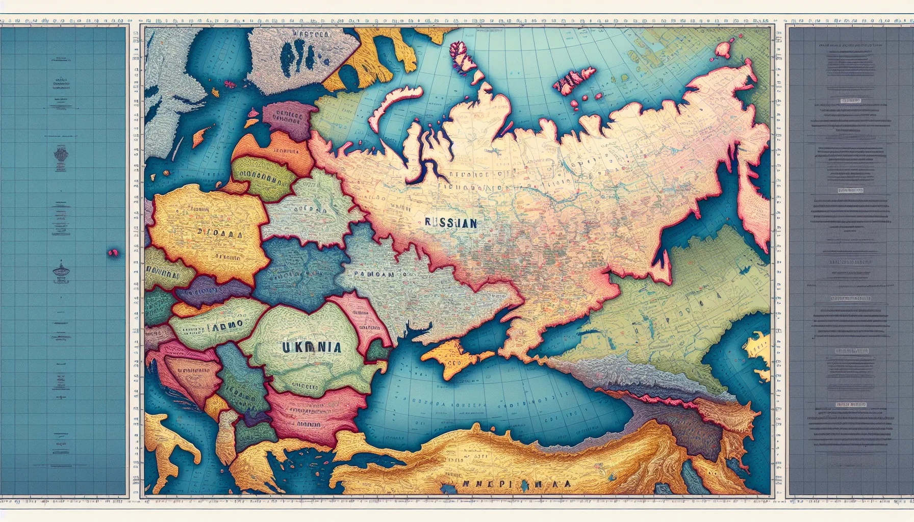 Carte geopolitique de l Ukraine et de la Russie