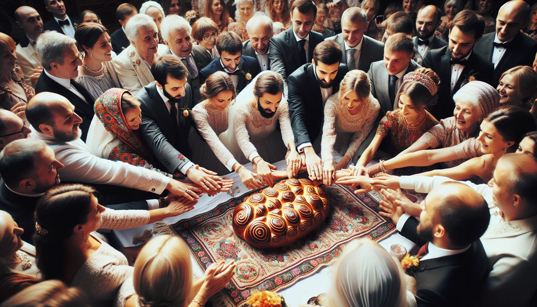 Tradition russe du karavai lors d un mariage